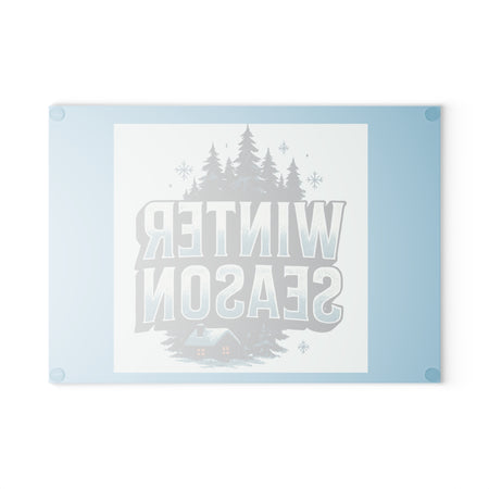 Glass Winter Season Cutting Board