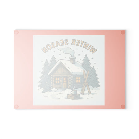 Glass Winter Season Cutting Board