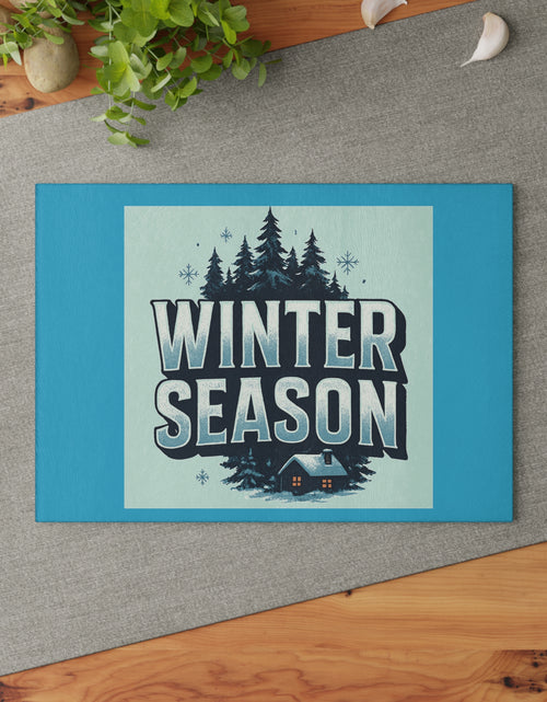 Load image into Gallery viewer, Glass Winter Season Cutting Board
