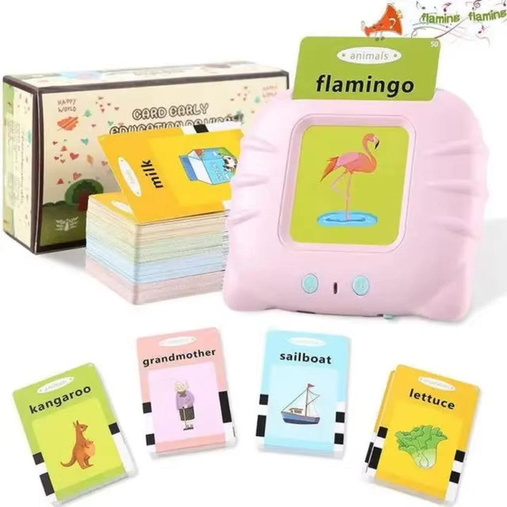 Talking Flash Cards Early Educational Toys Preschool Learning Reading Machine Interactive Electronic Audio Book Learn Toys