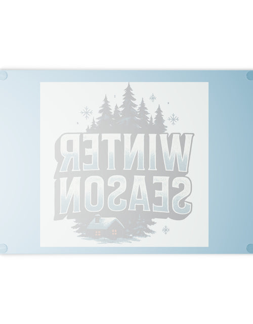Load image into Gallery viewer, Glass Winter Season Cutting Board
