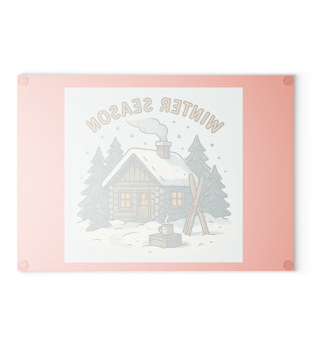 Glass Winter Season Cutting Board