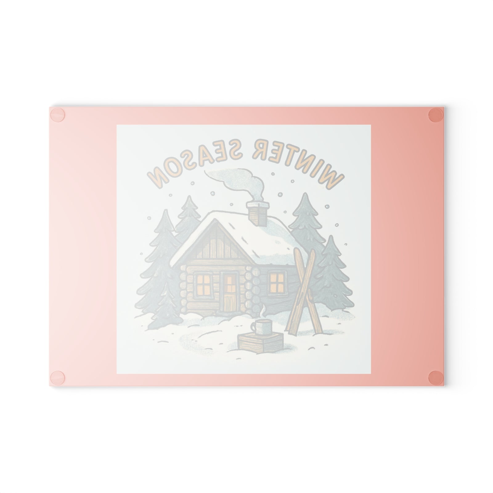 Glass Winter Season Cutting Board