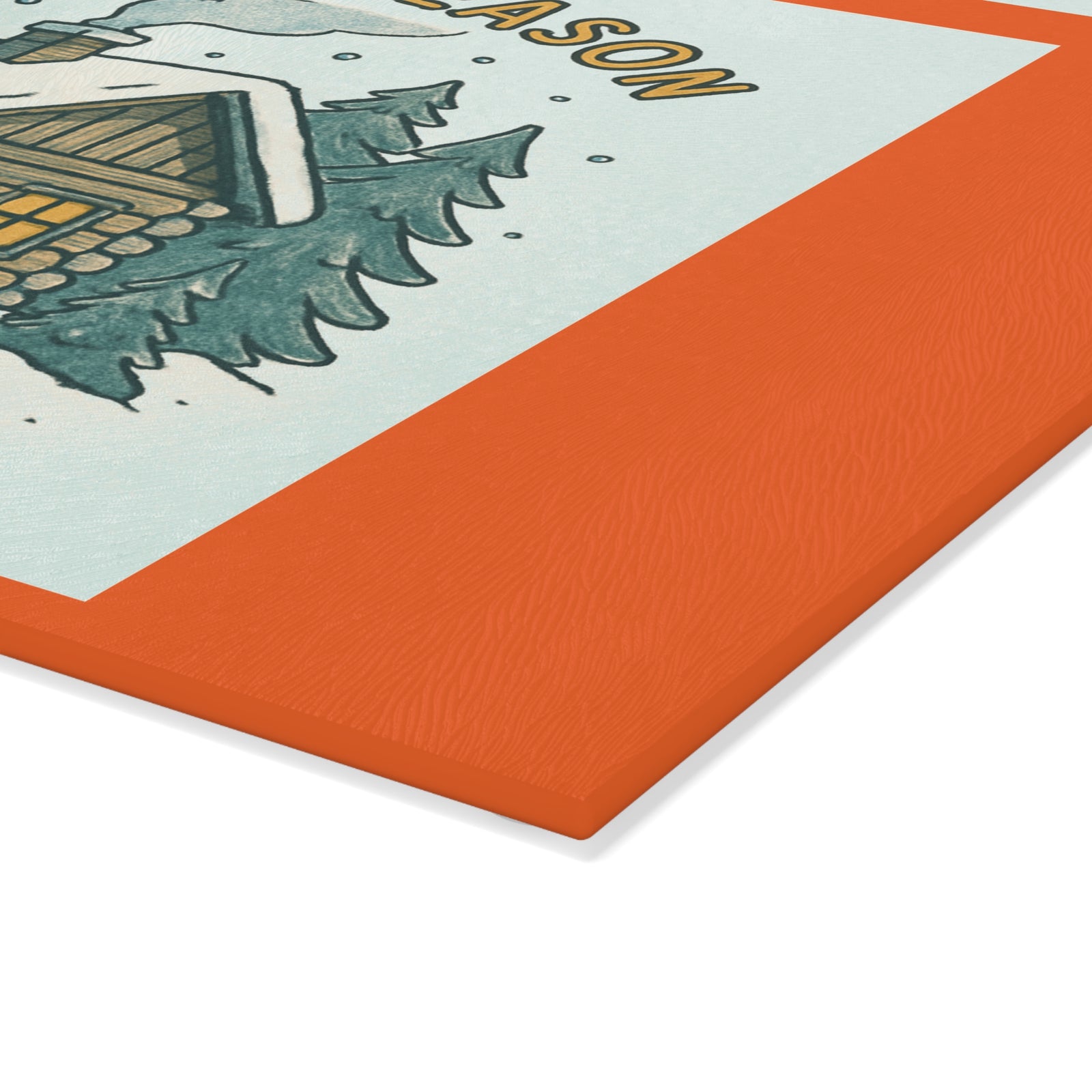 Glass Winter Season Cutting Board