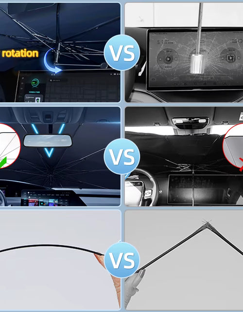 Load image into Gallery viewer, SunShield 360 – Rotatable Umbrella-Style Car Windshield Sunshade with UV &amp; Heat Protection
