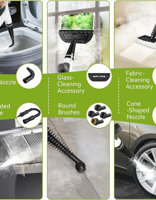 Load image into Gallery viewer, Pressurized Handheld Steam Cleaner &amp; Rechargeable Spin Scrubber
